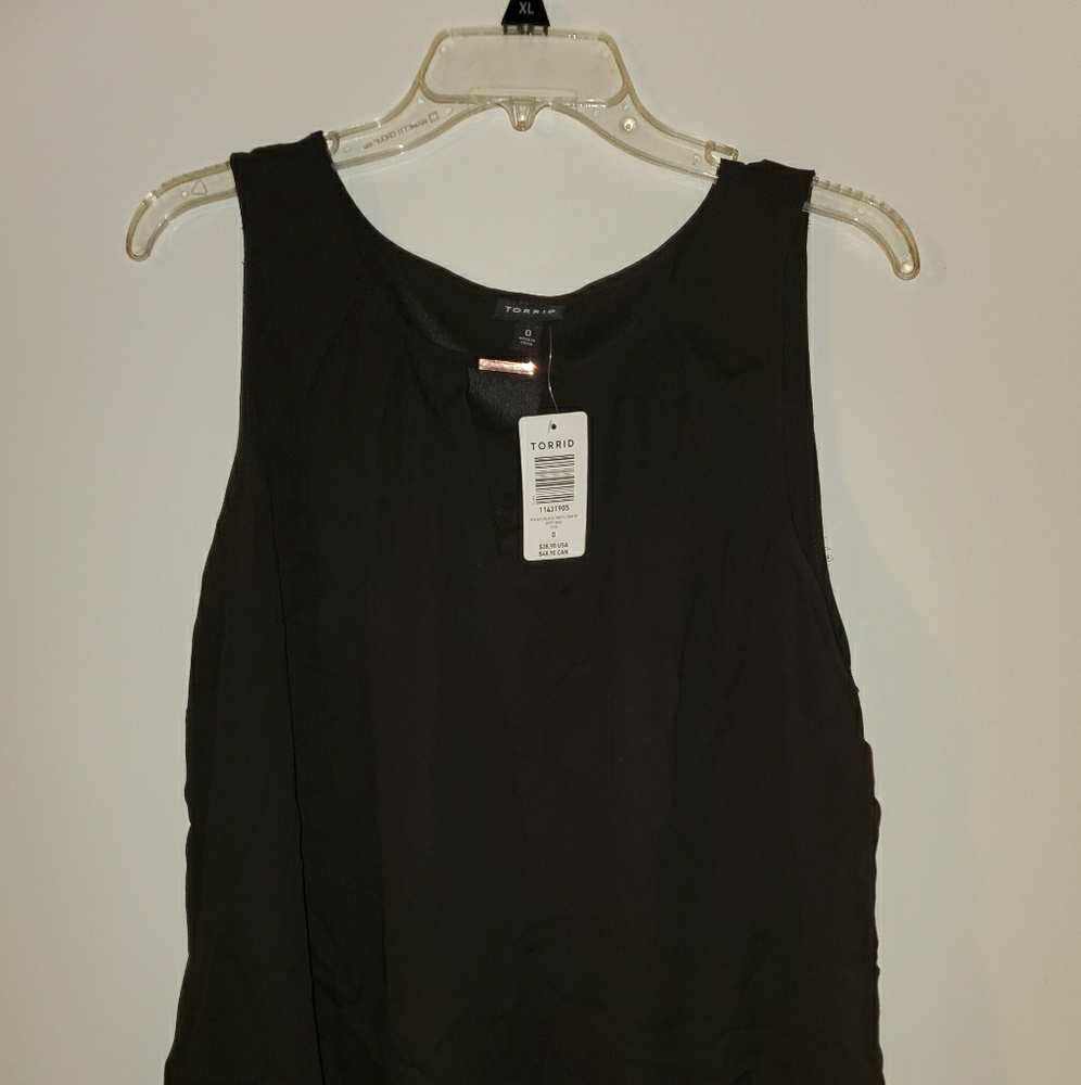 Black sheer tank top